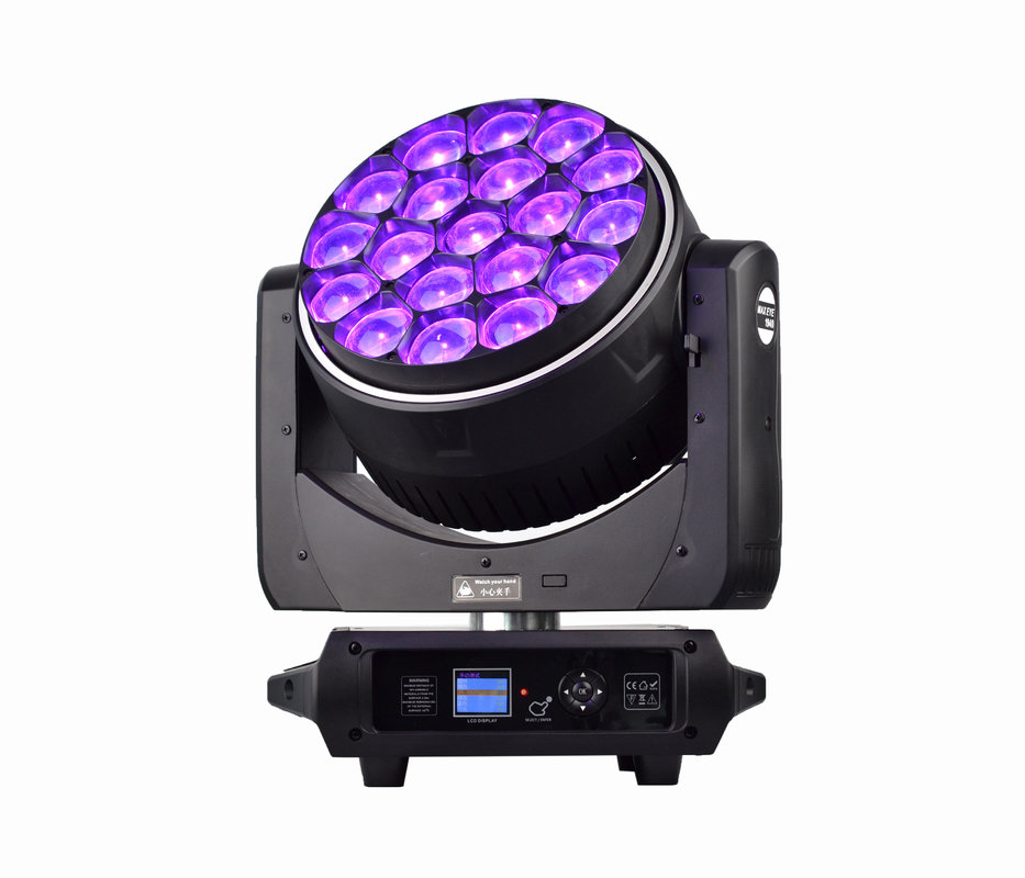 Светодиодный движущийся головной умывальник Zoom Rotation 19pcs 40W 4 В 1 Сцена Светодиод для свадебного мероприятия