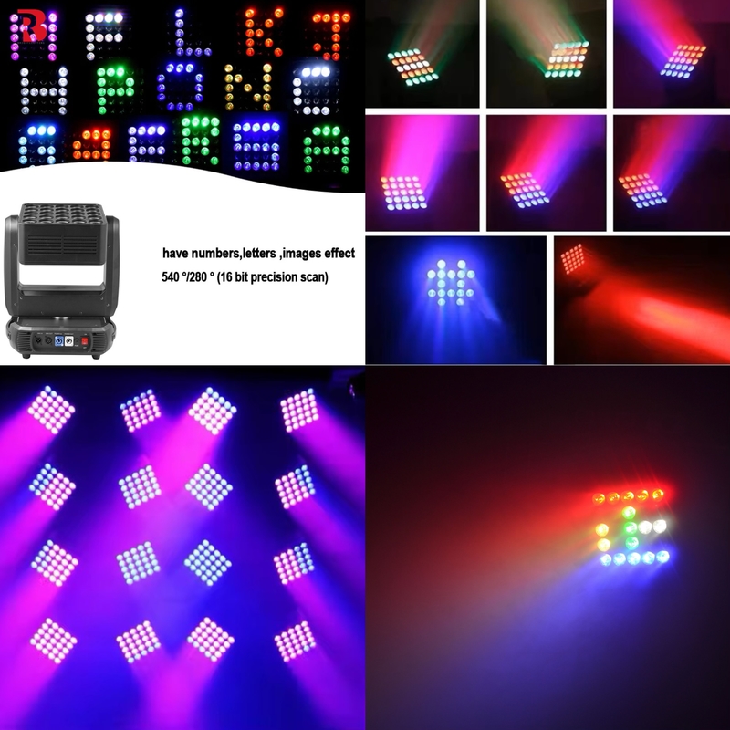 Матрица 5х5 25 штук 10W Dmx512 Движущаяся голова Свет RGBW Для диджея Сцена Party Show