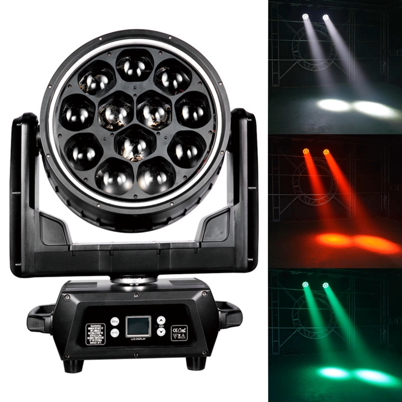 LED 4in1 DMX Движущаяся голова Свет Beeye Сцена 12*40W RGBW Zoom Wash Для концерта