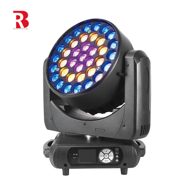 37X15w RGBW Zoom Beam LED Движущаяся головка Светильники для дискотеки