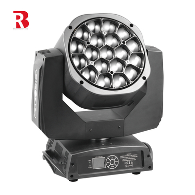 DMX светодиодный движущийся головой ZOOM и вращение 19pcs 15W 4 в 1 Beeye Сцена света